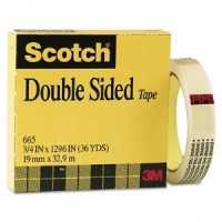 Scotch® Double Side Tape in Box 665-3436. 3/4 x 36 yd (19mm x 33m). 1 roll/box