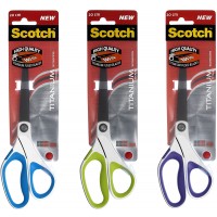 Scotch Scissor 3 Pack, Titanium Blades, two 8 & one 6 Scissor