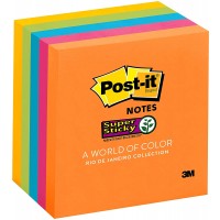 Post-it® Super Sticky Notes Rio de Janeiro Collection 654-5SSUC. 3 x 3 in (76 mm x 76mm). 90 sheets/pad, 5 pads/Pack