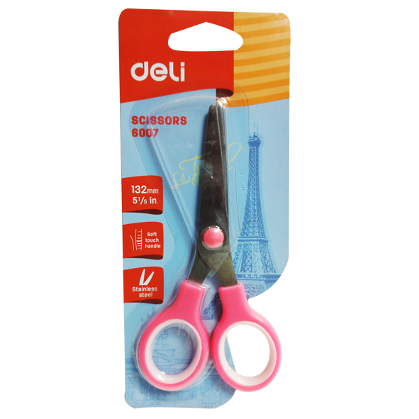 Deli 145mm Double Morandi Color Scissors Album Craft Desk Europe Style  Fashion for Stationary Scissors Student Office Stationery