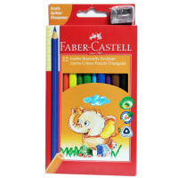 Faber Castell – JUMBO COLOR PENCILS, SET OF 12 PCS.