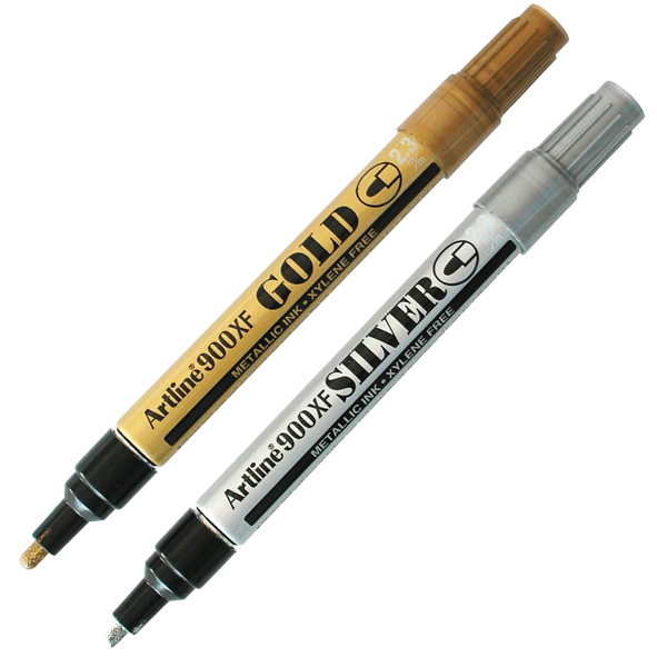 Xmmswdla Metallic Paint Markers, Silver and Gold, Silver Paint Marker, Gold Ink Pen, Silver Pen, Silver Markers Permanent Metallic, Silver Ink Pen