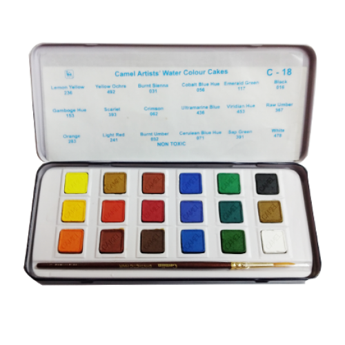 Camel Student Water Colour Cakes - 12 Shades - Starbox