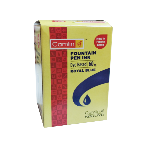 Buy Camlin Fountain Pen Ink Individual bottle of Royal Blue in 60 ml