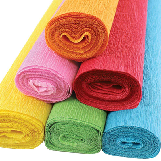 gimboo - Crepe Paper 10 Rolls 50 x 200 cm Assorted / Crepe Tape Colourful  Ribbons Crepe Paper / Ideal for Creative Hobbies / 1 Pack / Assorted  Colours 14113352-99 : : Home & Kitchen