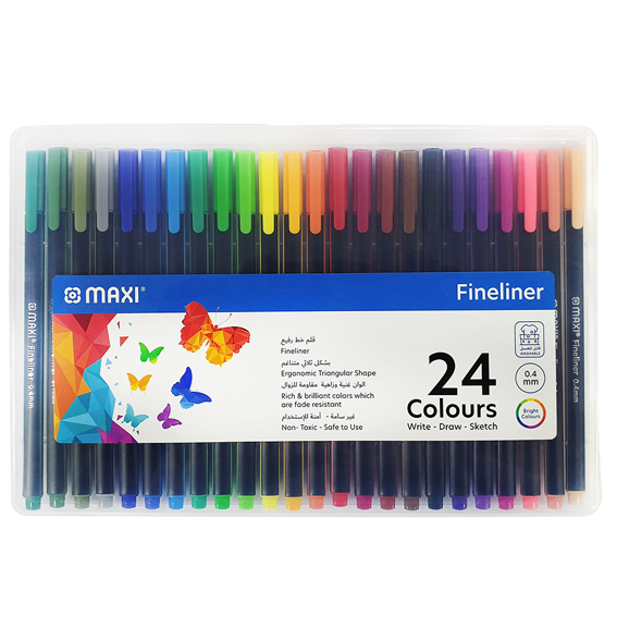 Coloured Fineliners 24 Pack