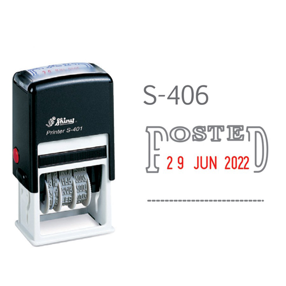 SHINY STAMP POSTED WITH DATE S 406 Ay stationery